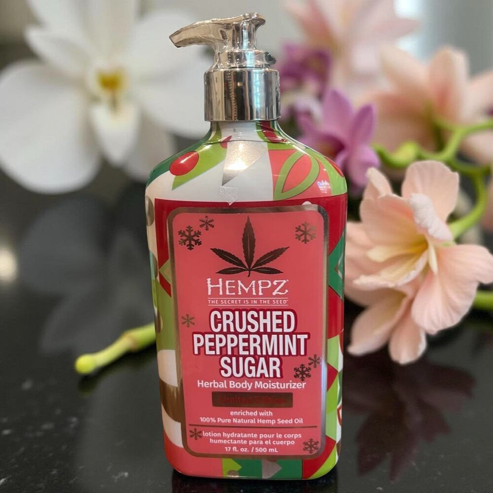 Hempz Crushed Peppermint Sugar Herbal Body Moisturizer 17 oz